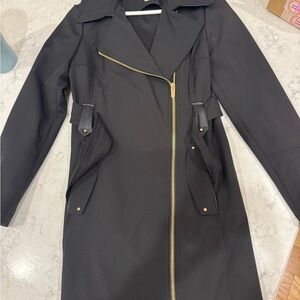 Via spica Women's Black Jacket with Gold Accents